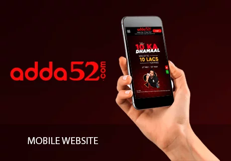 Adda52 mobile website