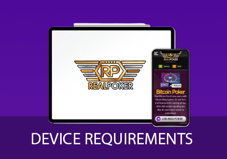 real poker Requirements for mobile devices
