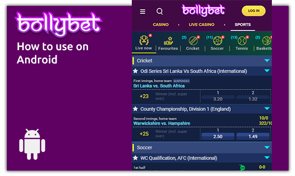 how to use bollybet on android