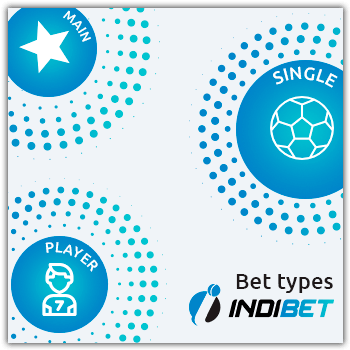 indibet bet types: main, player, single