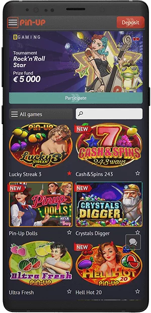 pinup casino mobile website