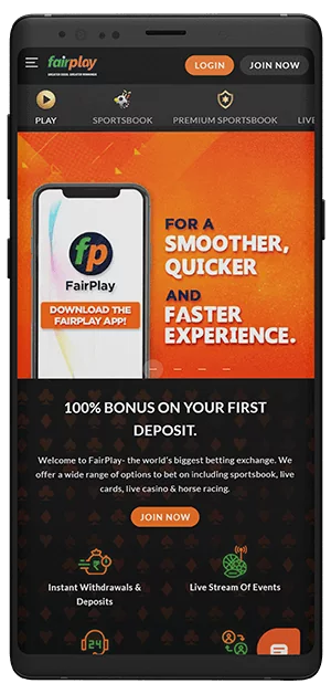 fairplay mobile website overview