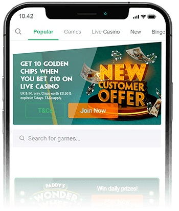 PaddyPower mobile website