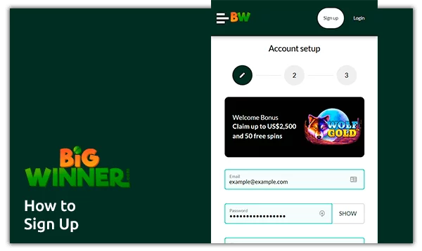 How to Sign Up to BigWinner