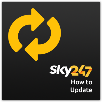 How to update sky247 application