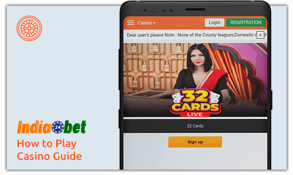 how to play india24bet casino