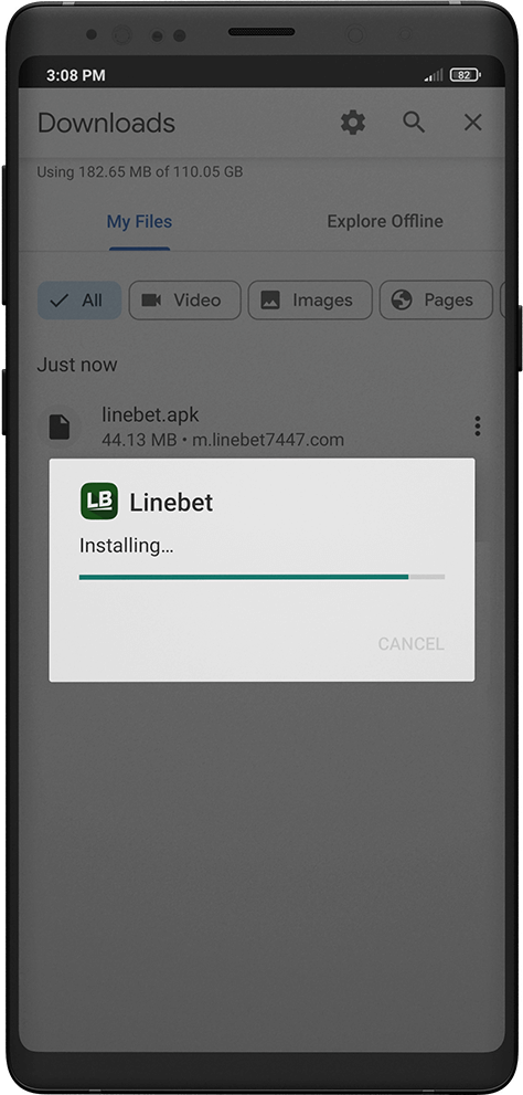linebet instruction step 3. Install application