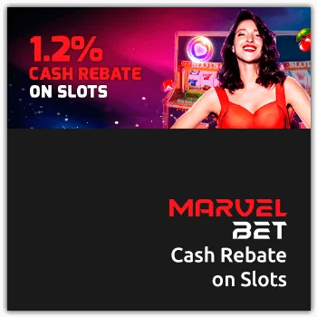 Cash Rebate on Slots Bonus on Marvelbet. Description