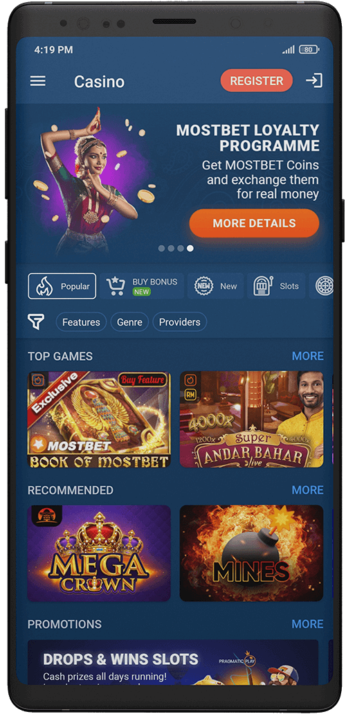 mostbet app casino