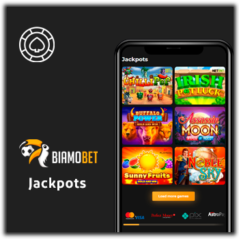 Jackpots in the casino section at Biamobet