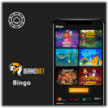 Bingo in the casino section at Biamobet
