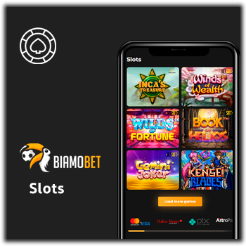 Slots in the casino section at Biamobet