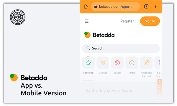 betadda app vs mobile version
