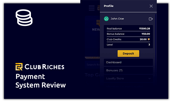 club riches payment system review