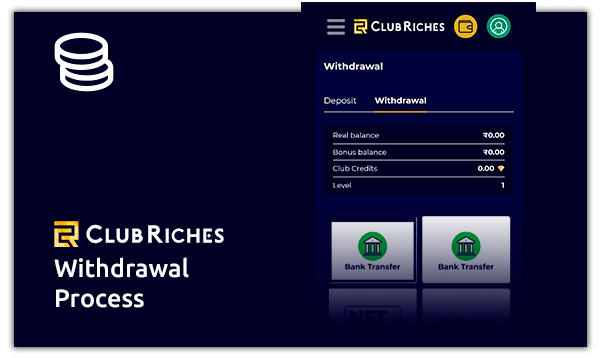 clubriches withdrawal process