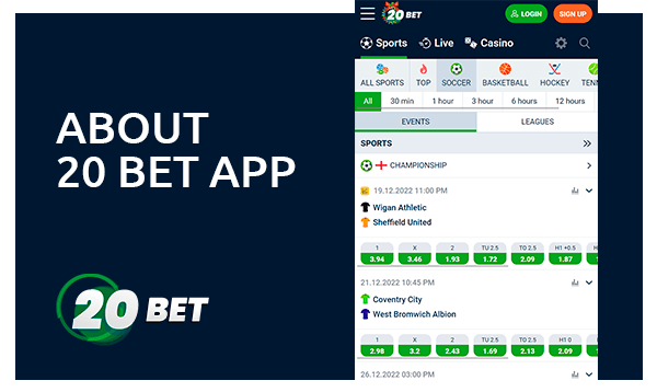 20bet about the app