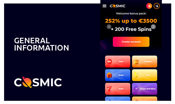 General Information about Cosmicslot App