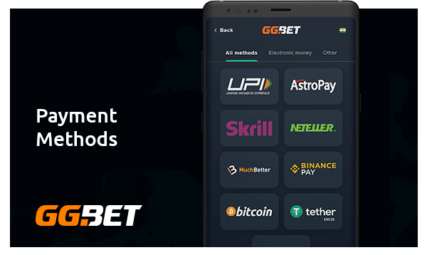 Payments methods at GGBet Betting & Cassino