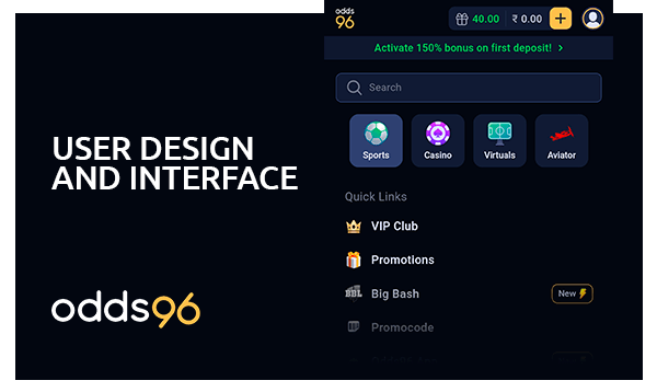 odds user design and interface