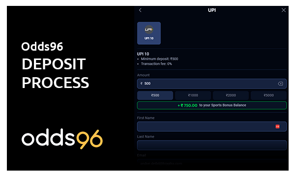 odds96 deposit process