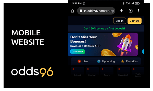 odds96 mobile website