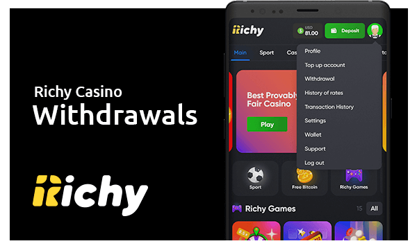 How to withdraw from Richy Casino