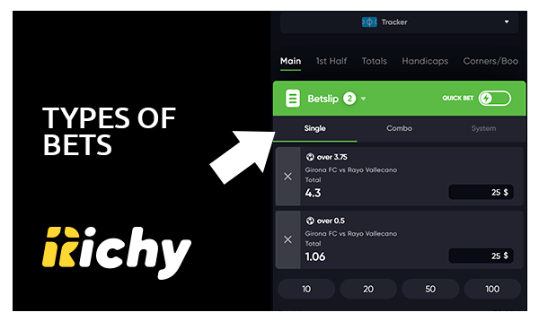 richy casino types of bets