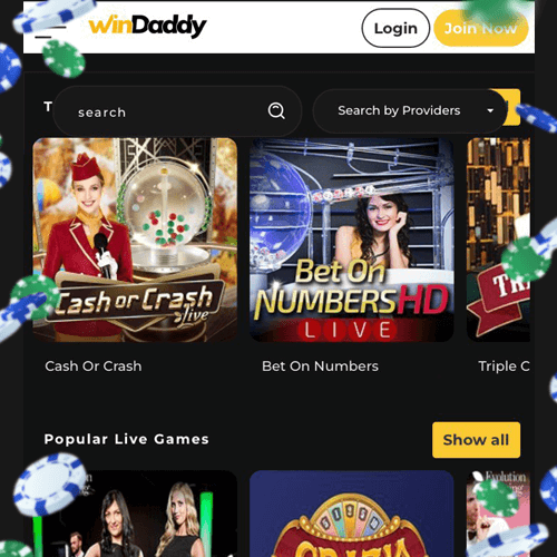 Information about Live Casino at Windaddy App