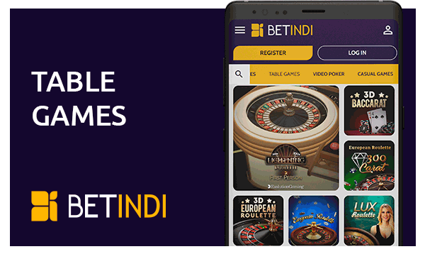 betindi table games