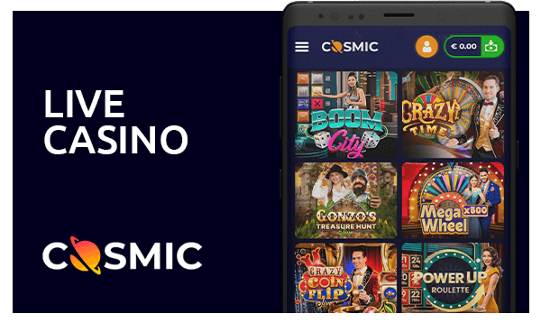 cosmicslot live casino software and games
