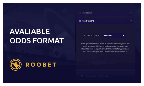 roobet avaliable odds format