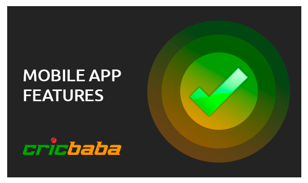 cricbaba mobile app features