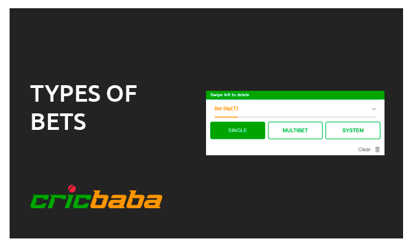 cricbaba app types of bets