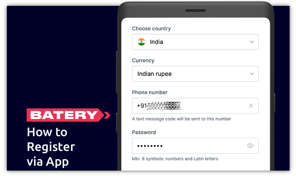 Registering in the Batery app allows you to access all the features and functionality of the platform